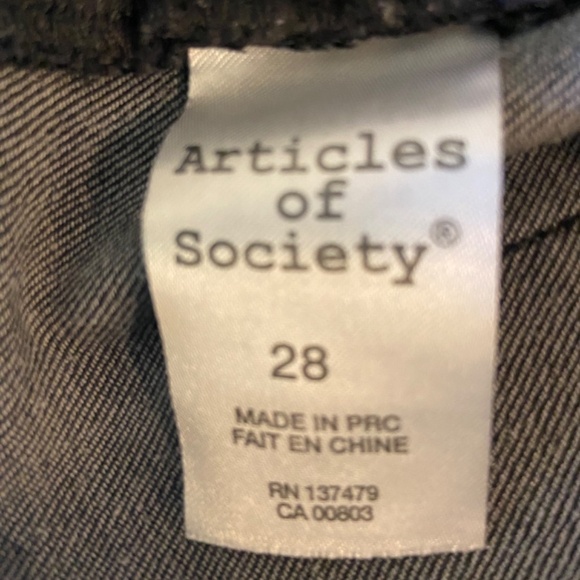 Articles of Society Women’ Sarah Tar wash black jeans Size 28 - Picture 6 of 8